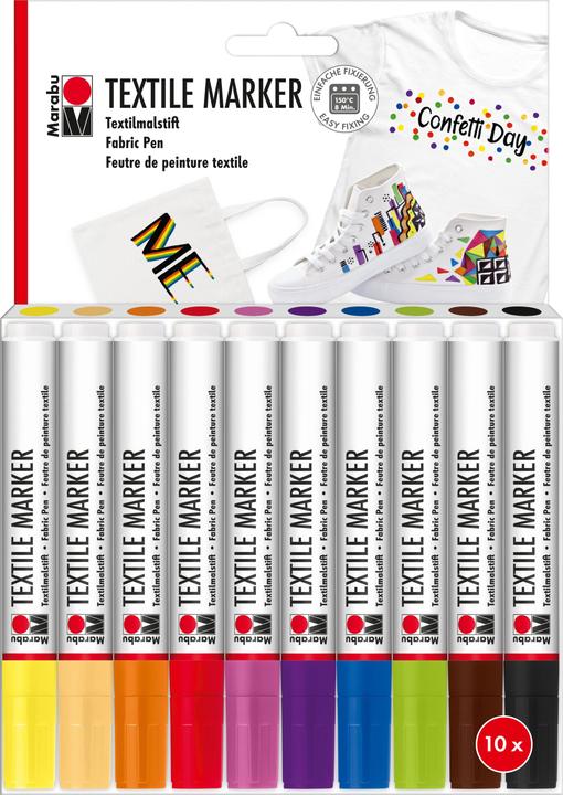 Actual product image Magni Marabu Textile Marker 3mm 10 pieces (Multinational, 3 mm, 10 x)