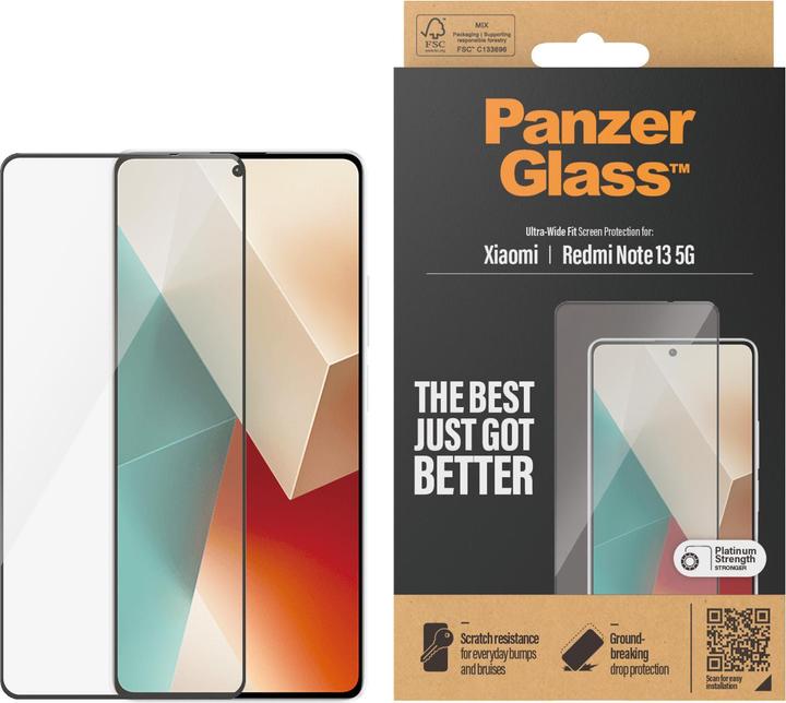 Actual product image PanzerGlass Ultra-Wide Fit (1 Piece, Xiaomi Redmi Note 13 Pro 4G, Xiaomi Redmi Note 13 5G)