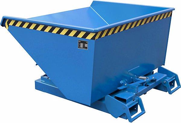 Produktbild eurokraft pro Kippbehälter automatisch, Volumen 0,6 m³, blau RAL 5012 (600 l)
