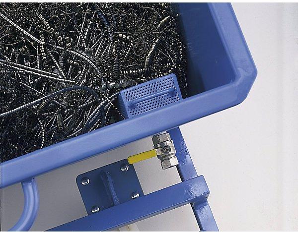 Actual product image eurokraft pro Tilting skip for metal swarf, with nylon wheels, capacity 0.3 m³, mouse grey. (300 l)
