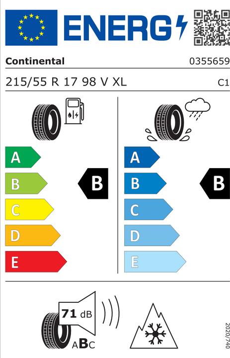 Actual product image Continental WinterContact TS 870 P (215/55R17 98V, Winter tyres)