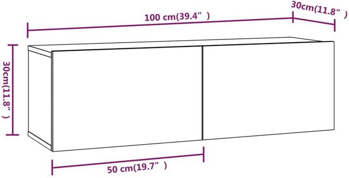 Produktbild VidaXL Wyatt (100 x 30 x 30 cm)