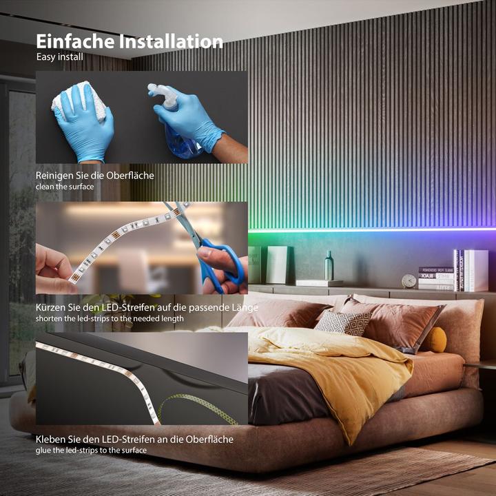 Immagine prodotto B.K.Licht Striscia LED RGB magica (RGB, 500 cm, Interno)