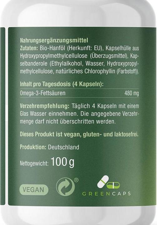 Produktbild Effective Nature Bio Hanföl Kapseln (120 Stück, Kapseln)