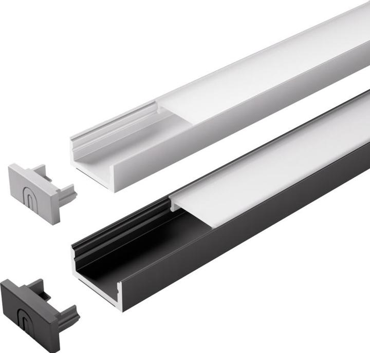 Actual product image Halemeier LED recessed/mounted profiles ChannelLine D with light screen