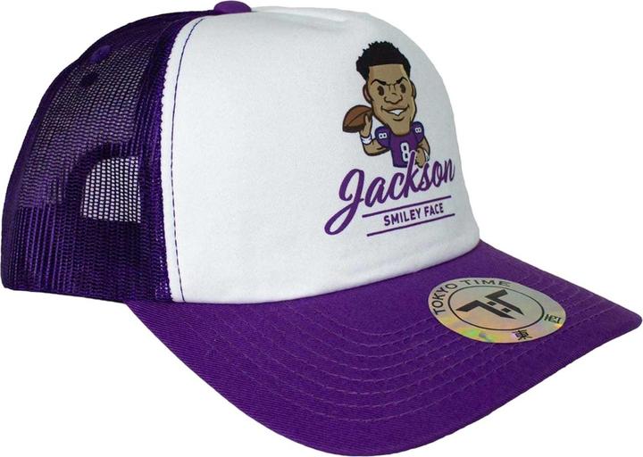 Produktbild Tokyo Time Erwachsene Lamar Jackson NFLPA Mesh Back Trucker Cap (One Size)