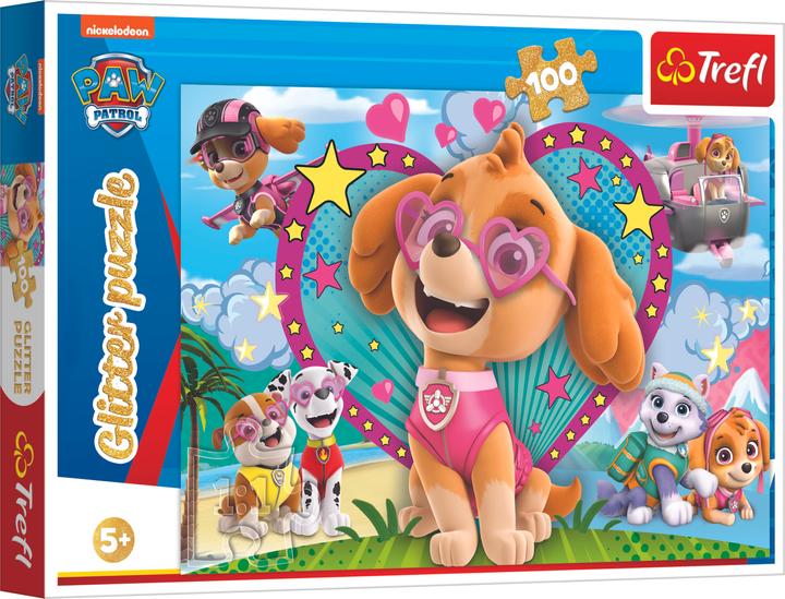 Actual product image Trefl Paw Patrol Glitter Puzzle 100T (100 pieces)