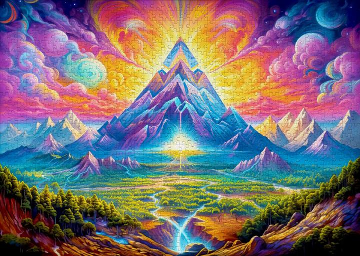 Actual product image Enjoy Puzzle Puzzle 1000 pieces - Woodland Pyramids (1000 pieces)