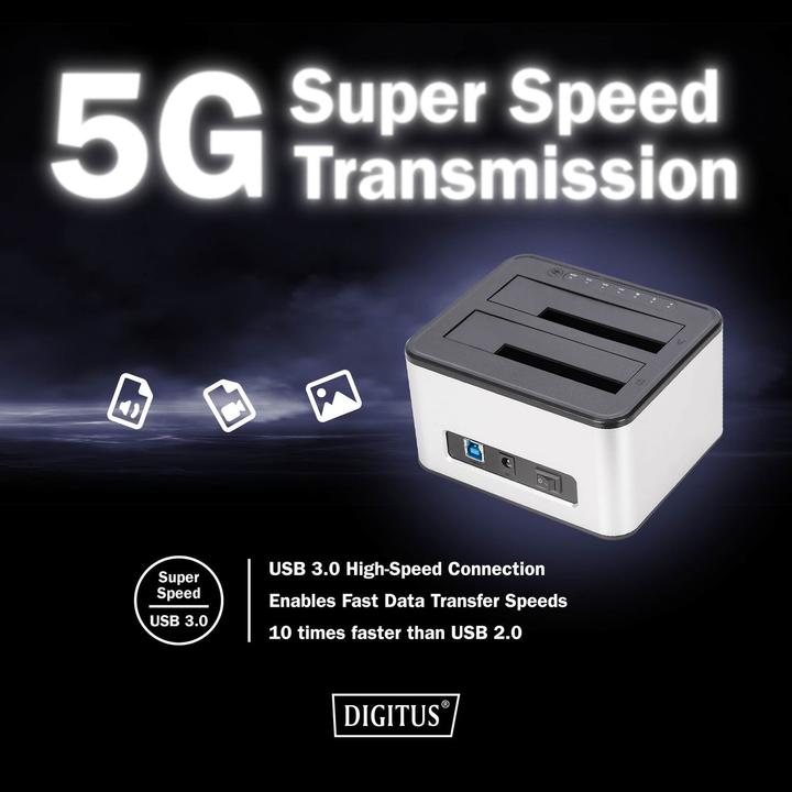 Produktbild Digitus USB 3.0 Duale SATA HDD Dockingstation 2,5"/ 3,5