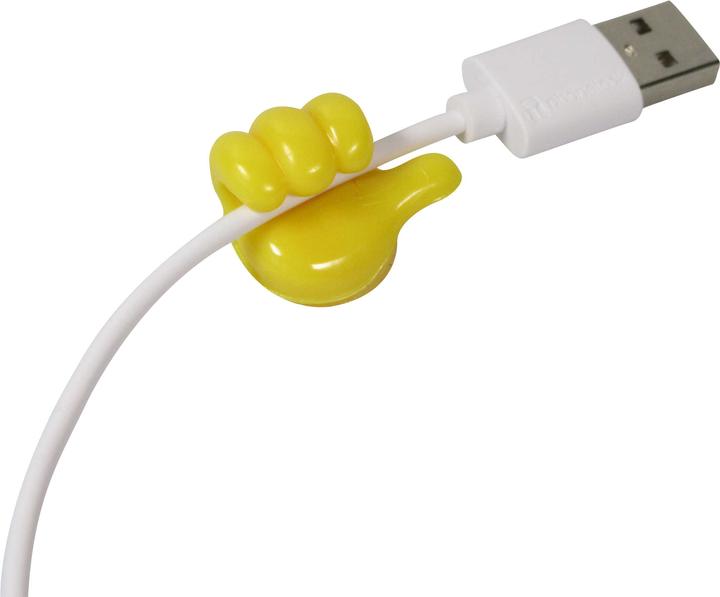Image du produit PhoneLook Organisateur de câbles en silicone amusant Thumbs-Up pour les câbles de chargement, les clés, etc