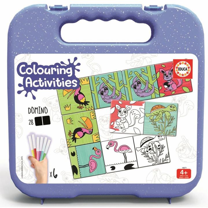 Actual product image Educa Desktop 18071 Domino Colouring Animals + brands