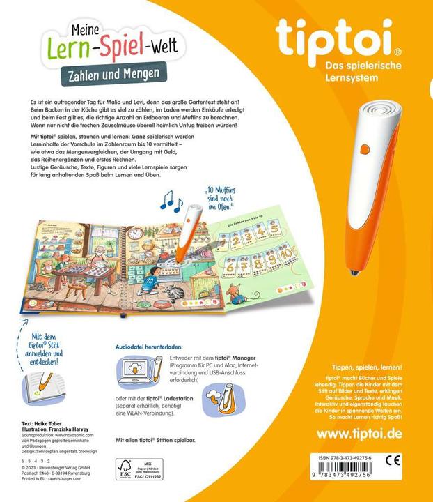 Image du produit tiptoi Zahlen und Mengen (Allemand, Heike Tober, Franziska Harvey, 2023)