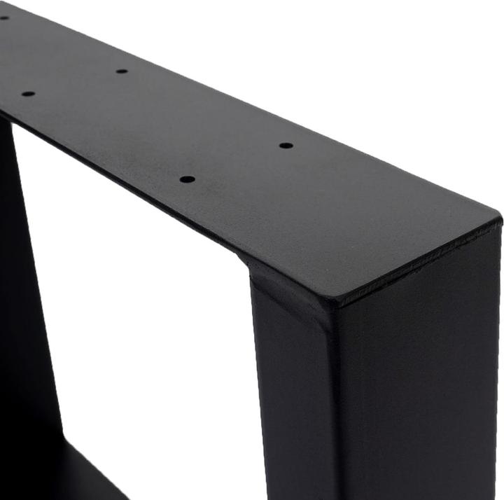 Produktbild Swisshandel24 2x Tischbein, für Couchtisch Sitzbank Tischgestell Tischkufe, Industrial 37x40cm - schwarz
