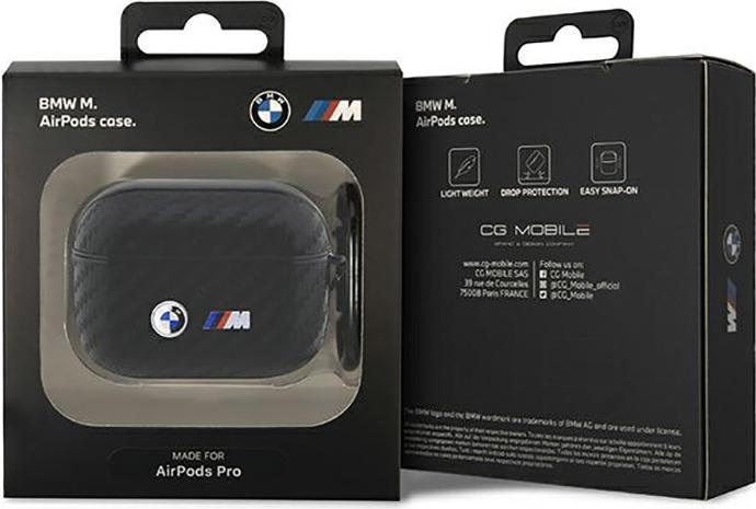 Produktbild BMW BMAPWMPUCA2 AirPods Pro cover czarny/black Carbon Double Metal Logo (Kopfhörer Tasche)