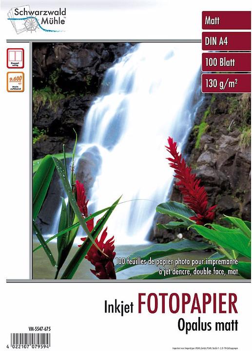 Image du produit Schwarzwald Mühle 100 ppm Papier photo Opalus (130 g/m², A4, 100 x)