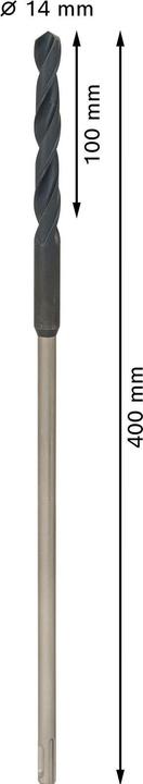 Immagine prodotto Bosch Professional Zubehör Punta da installazione PRO Wood HSS, 14 x 100 x 400 mm (14 mm)