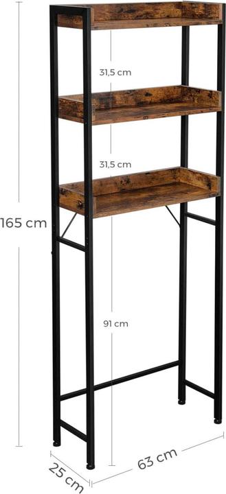Actual product image Jamb Badregal (63 x 25 x 165 cm)