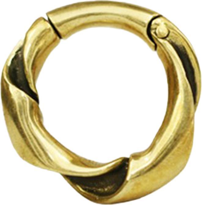 Actual product image Star Piercing Ohrgewicht klappbar vergoldet Verdreht (Brass)