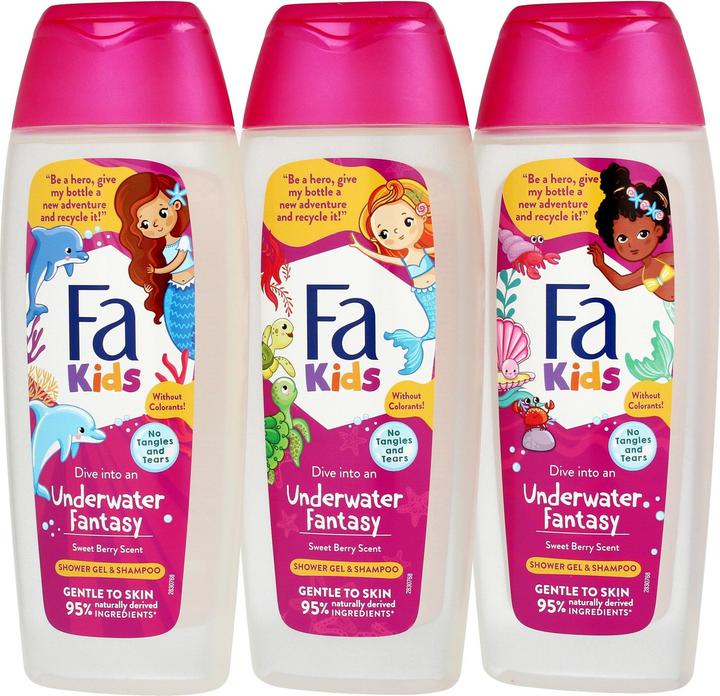 Actual product image Fa Kids Underwater Fantasy And Sweet Berry Shampoo 400ml (400 ml, Liquid shampoo)