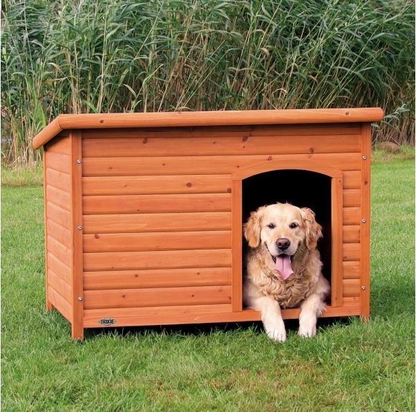 Produktbild Trixie Flachdach-Hundehütte Natura Grösse (Hundehütte)