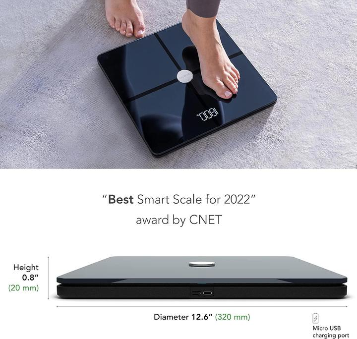 Actual product image Qardio Base X Smart WiFi Scale and Full Body Composition (180 kg)
