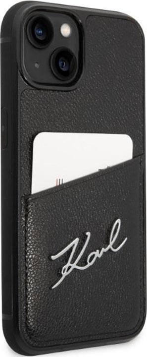 Image du produit Karl Lagerfeld KLHCP14MCSSK iPhone 14 Plus 6,7" hardcase czarny/black Signature Logo Cardslot (Apple iPhone 14 Plus)
