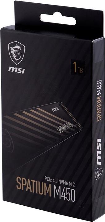 Actual product image MSI 1To M.2 NVMe Gen4 - SPATIUM M450 V1 (1000 GB, M.2 2280)