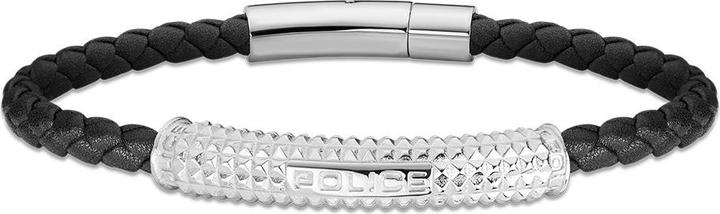 Image du produit Police Bracelet matériel (21 cm, Cuir, Acier inoxydable)