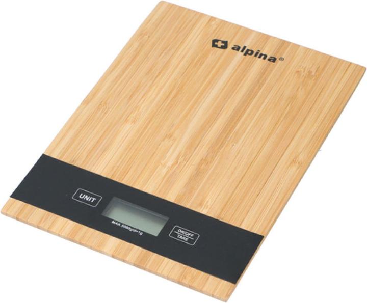 Inda-Exclusiv Digital Bamboo Kitchen Scale Food Scale Fine Scale 5Kg