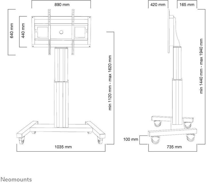 Image du produit Neomounts Plasma-M2500silver (100", 150 kg)