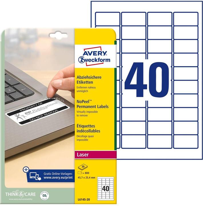Produktbild Avery Abziehsichere Etiketten