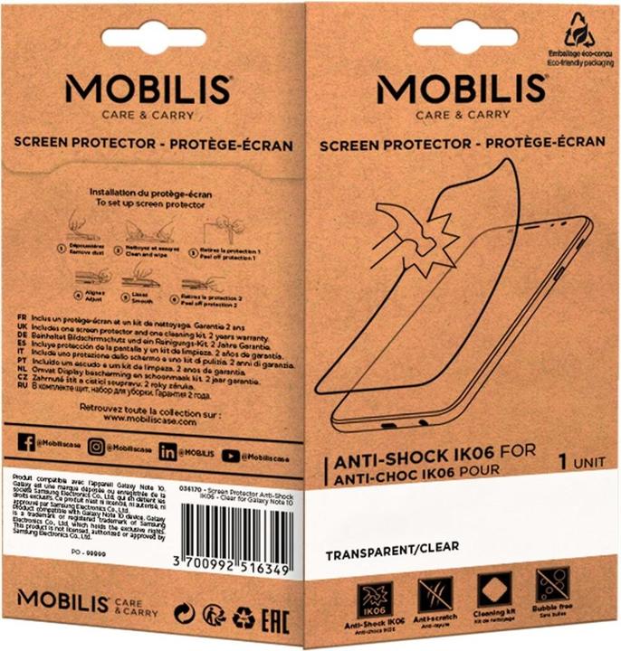 Immagine prodotto Mobilis Protettore di schermo Anti-Shock IK06 - Chiaro