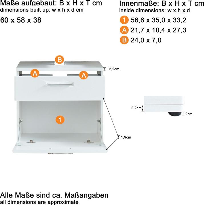 Produktbild Trendteam Monte (60 x 38 x 58 cm)