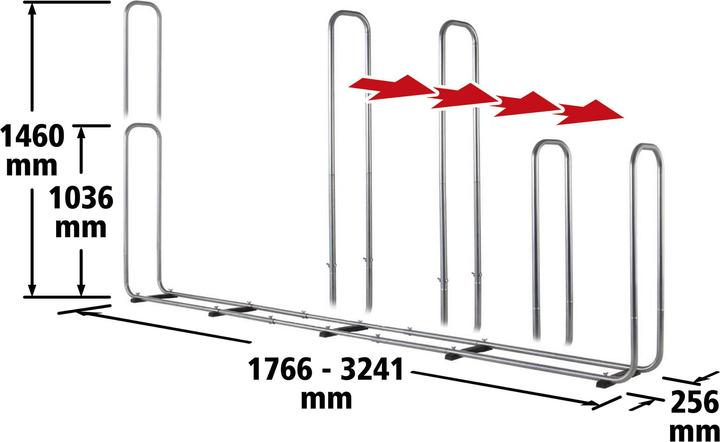 Produktbild wolfcraft wolfcraft 1 Stapelhilfe Modular XXL für Brennholz (3 x 39.5 x 115 cm)