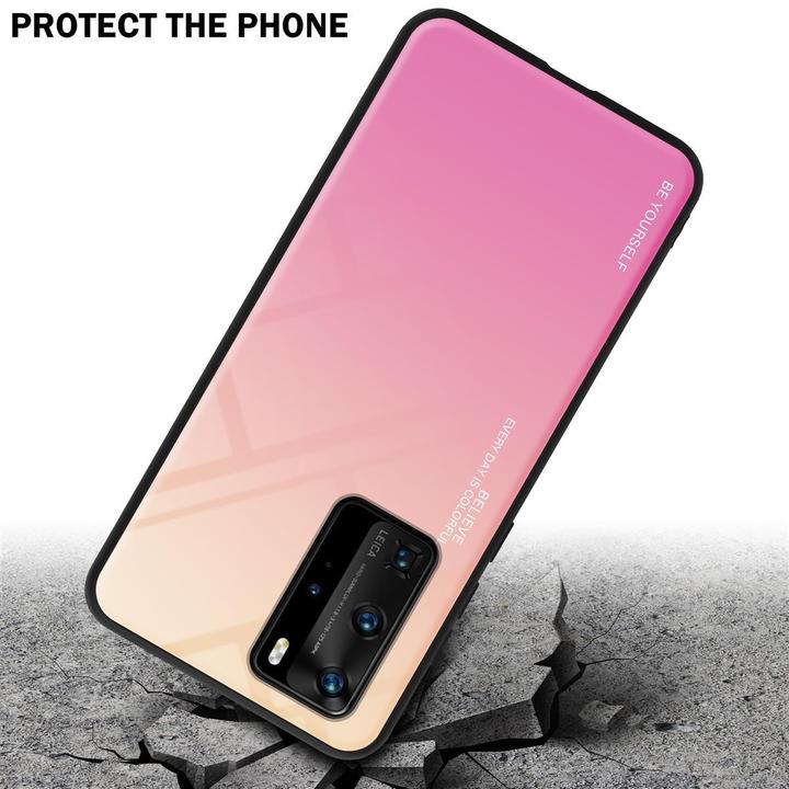 Actual product image Cadorabo TPU 2 colors glass cover (Huawei P40 Pro+)