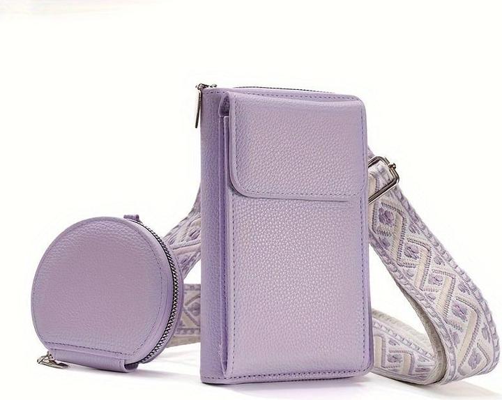 Only-Bags.Store 2-in-1 Crossbody Umhängetasche mit Münzfach, trendige Handytasche im Casual-Stil, einfache