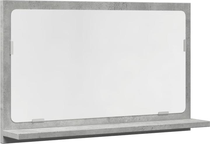 Produktbild VidaXL Badspiegel Wandspiegel Badezimmerspiegel Spiegel mit Ablage Betongrau (60 x 37 cm)