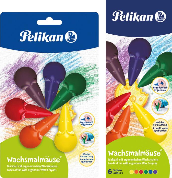 Produktbild Pelikan Wachsmalmäuse (Multicolor, 6 x)
