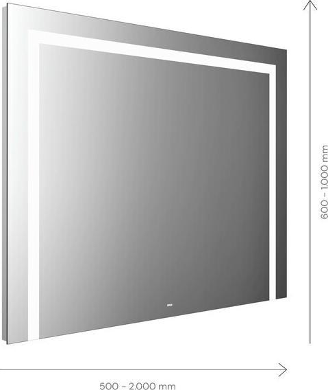 Produktbild Emco MI 220 LED-Lichtspiegel, drei Lichtausschnitte, verdeckter Sensorschalter, Breite 1200mm, 10412 (120 x 160 cm)