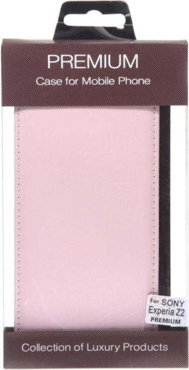 Productafbeelding OEM Slanke lederen Flip Case voor Sony Z2 roze (Sony Xperia Z2)