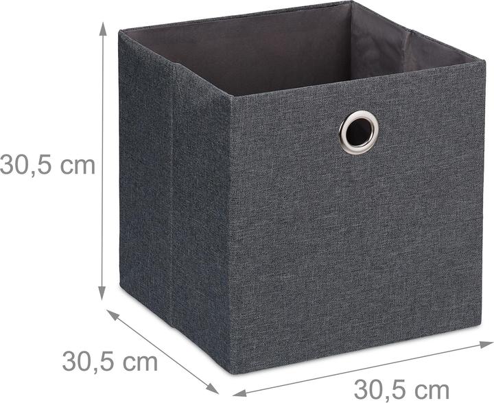 Actual product image Relaxdays 2x storage box (30.5 x 30.5 x 30.5 cm, 27 l)
