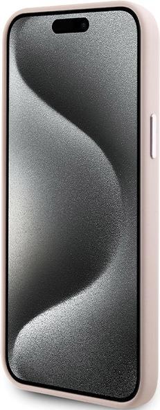 Actual product image Karl Lagerfeld KLHCP15SSMHCNPP iPhone 15 6.1" różowy/pink Silicone Choupette Metal Pin (Apple iPhone 13, Apple iPhone 14, Apple iPhone 15)