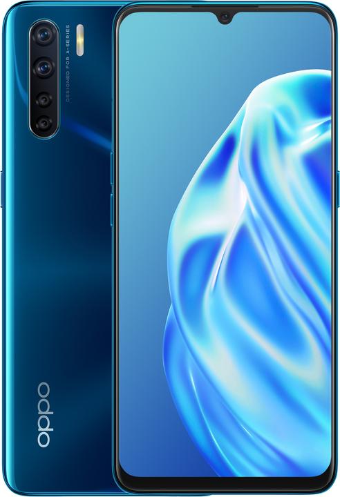 Productafbeelding OPPO A91 (128 GB, Vurig blauw, 6.40", Dubbele SIM + SD, 48 Mpx, 4G)