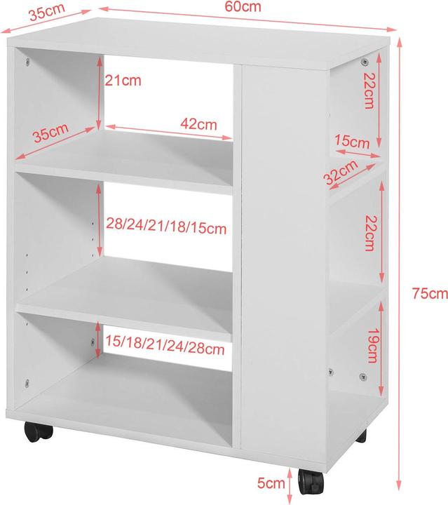 Produktbild SoBuy Druckertisch (60 x 35 x 75 cm)