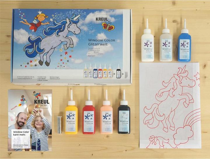 Produktbild Kreul Window Color (Schwarz, Goldgelb, Dunkelrot, Rosa, Pfirsich, 560 ml)