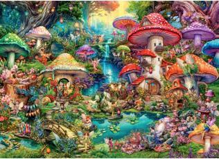 Actual product image Ravensburger Puzzle Fröhliches Pilzdorf, 1000 Teile. (1000 pieces)