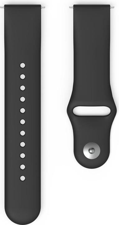Produktbild Hama 00086230 Smartwatch-Zubehör Band Schwarz Silikon (Silikon, Rostfreier Stahl)