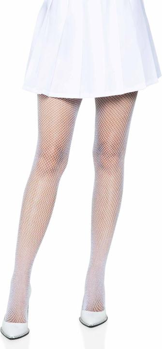 Produktbild Leg Avenue Glitzer Netzstrumpfhose weiss-silber (One Size)