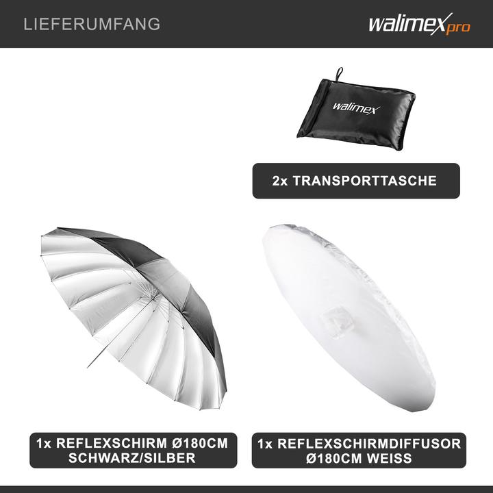 Actual product image Walimex Reflex screen (Umbrella reflector, 180 cm)