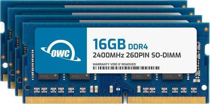 Actual product image OWC 64.0GB (4x 16GB) 2400MHz DDR4 PC4-19200 SO-DIMM 260 Pin CL17 Memory Upg. (4 x 16GB, 2400 MHz, DDR4-RAM, SO-DIMM)